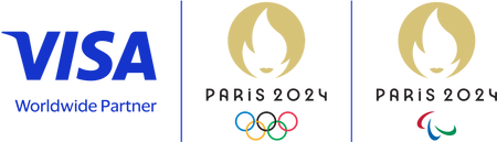 Visa and Paris Olympics logo lockup
