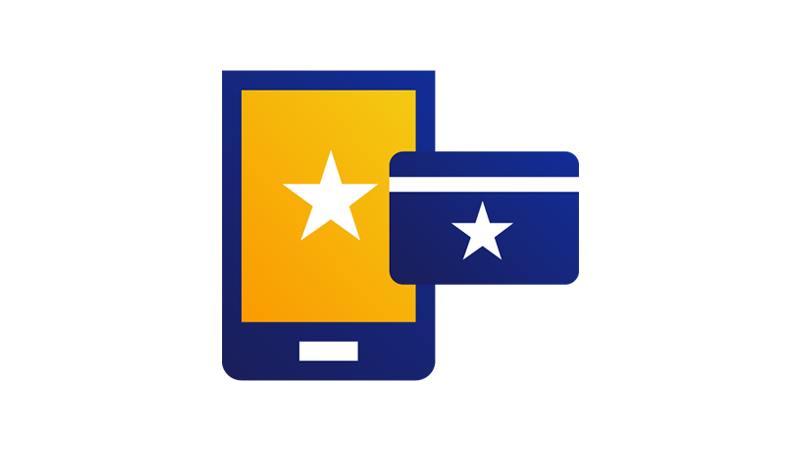 brand-experience-800x450 A mobile device with a star on its screen next to a credit card with a star on it.